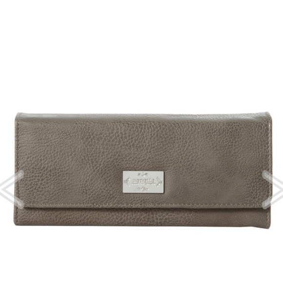 NANETTE LEPORE PEWTER PEBBLE WALLET NEW - Picture 1 of 8